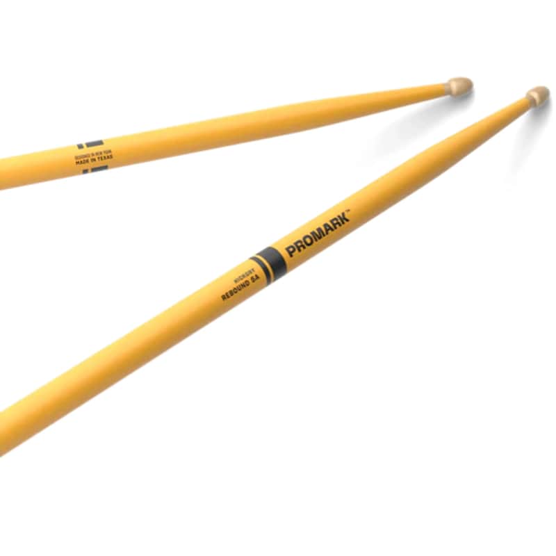 Promark Rebound 5A Painted Acorn Wood Tip Drumsticks - Yellow image 1