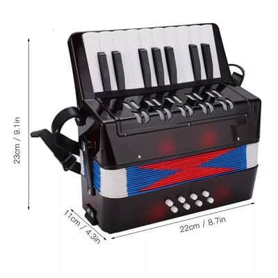NEW 17-Key Piano Accordion with 8 Bass – Beginner Musical Instrument for Students image 5