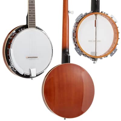 5-String Banjo Guitar 24 Bracket with Closed Solid Back and Geared 5th Tuner image 2