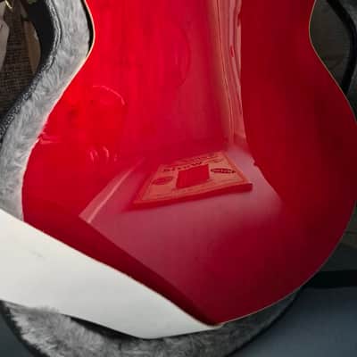 Gretsch G5442BDC Electromatic Hollow Body Short Scale Bass 2013 - Present - Transparent Red image 9