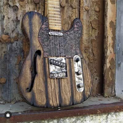 American Vintage Old Wood Engraved Pickguard image 2