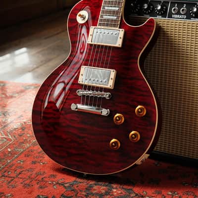 Tokai (MIJ) Love Rock LS-101Q Quilt See Through Red (RRP £2181) #2450714 image 8