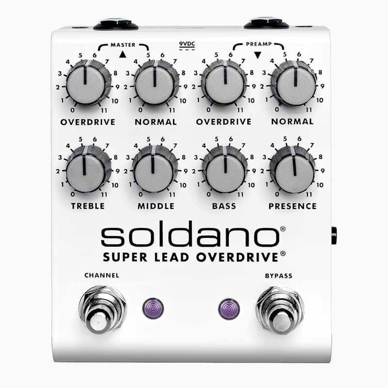 Soldano Super Lead Overdrive Plus Pedal2-channel Overdrive/Distortion Guitar Pedal with Channel Footswitch, 3-band EQ, Presence, and Deep image 1