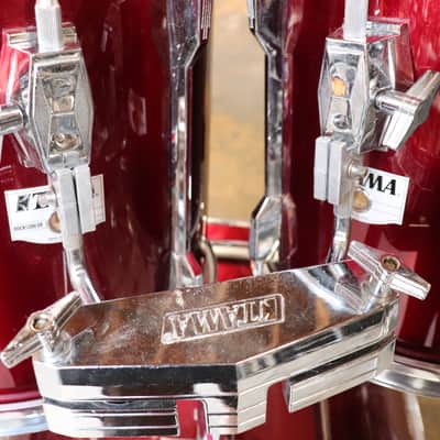 Tama RockStar-DX 4pc Drum Kit Set Maroon 22/16/13/12" image 5