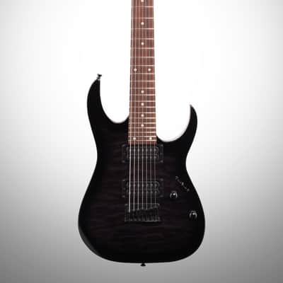 Ibanez GRG7221QA Gio Electric Guitar, Transparent Black Sunburst image 2