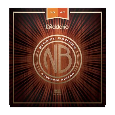 D'Addario NB1047 Nickel Bronze Acoustic Guitar Strings, Extra Light Gauge