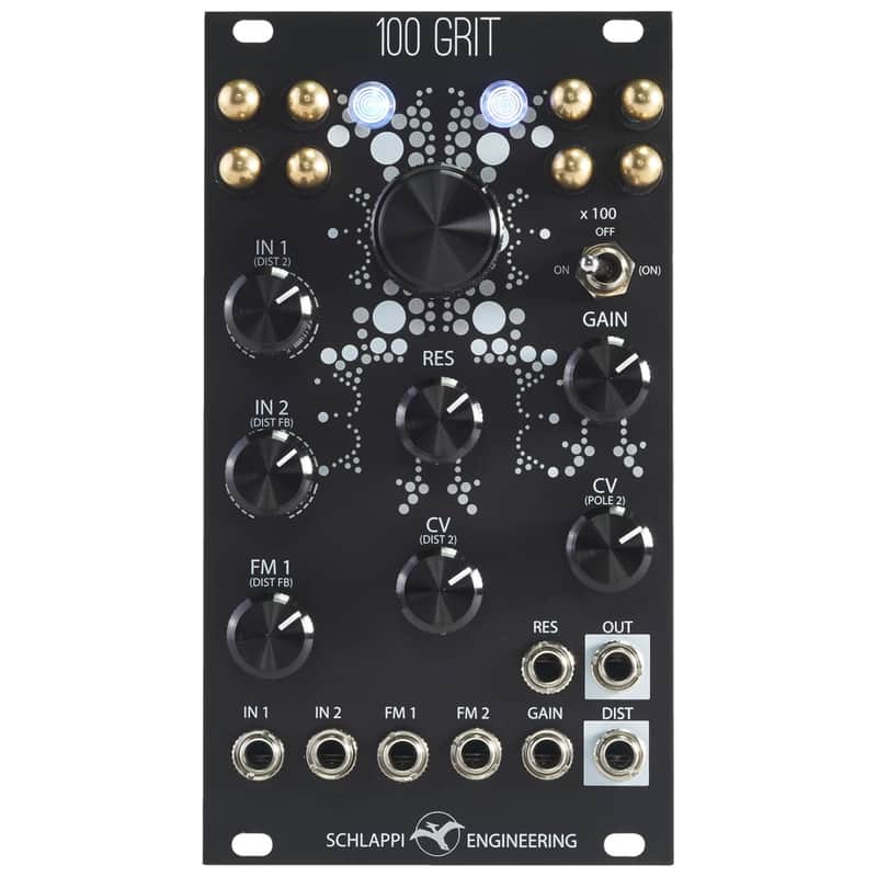 Schlappi Engineering 100 Grit Eurorack Filter/Distortion Module (Black) image 1