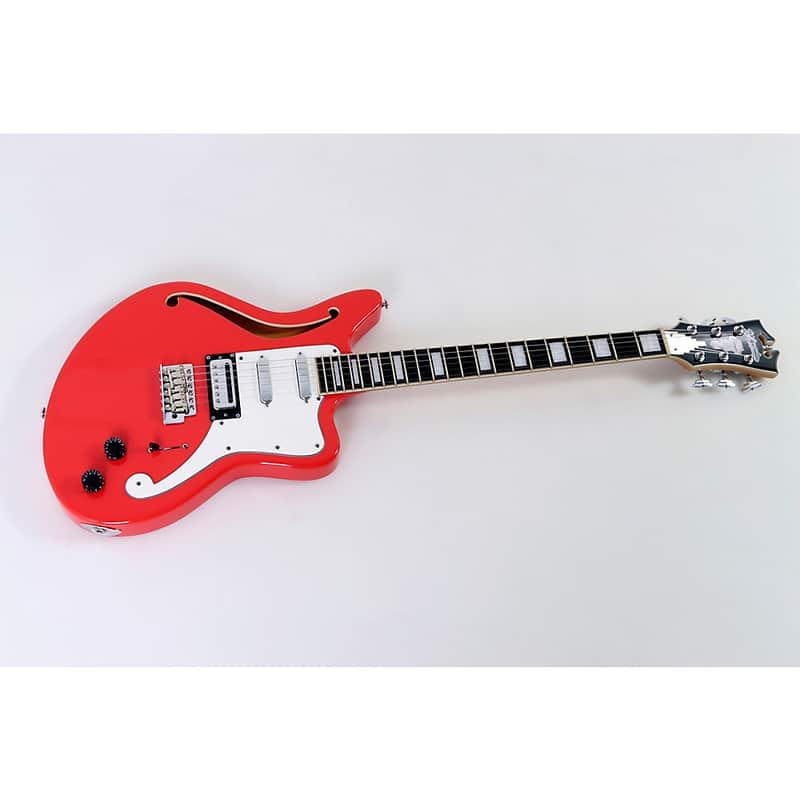 D'Angelico Premier Series Bedford SH Limited-Edition Electric Guitar with Tremolo Regular Fiesta Red image 1