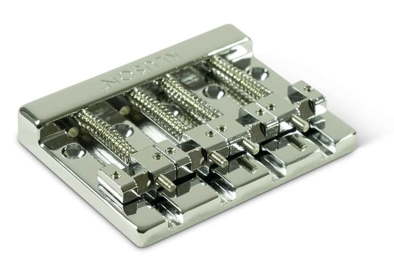 Kluson High Mass 4 String Bass Bridge Zinc With Brass Saddles KHMBBS4 C image 1