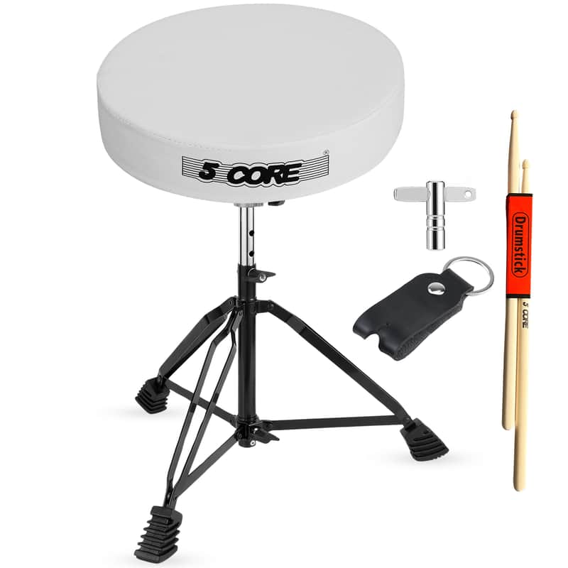5 Core Drum Throne 3" Padded Drum Seat Height Adjustable Drumming Chair for Practice and Performance image 1