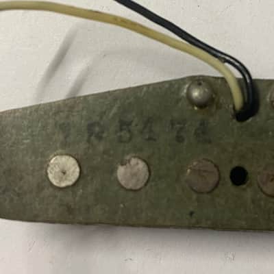 Vintage 1974 Fender USA Stratocaster neck pickup flat poles 5.77k – Original windings image 5