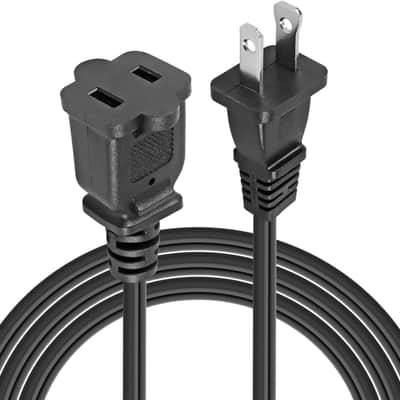 5 Core 2-Prong Male-Female Extension Power Cord 15 Feet Cable, 6 Pieces Outlet Extension Cable Cord image 6
