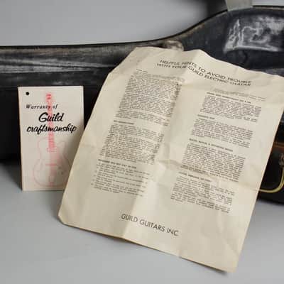 Guild  Duane Eddy Jr B Thinline Hollow Body Electric Guitar (1962), ser. #22169, original black hard shell case. image 13