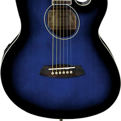 Ibanez TCY10ETBS Talman Acoustic Electric Guitar, Transparent Blue Sunburst image 2
