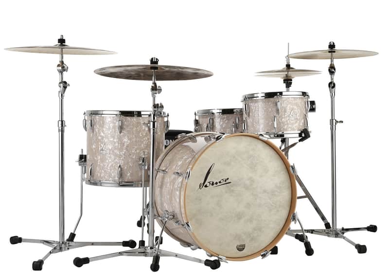 SONOR VINTAGE SERIES 20" 3PC SHELL PACK W/MOUNT-VINTAGE PEARL