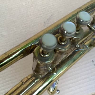 Frank Holton & Co professional trumpet / serial number  33765 /   +- 1917 made in Chicago USA floral engraving ! image 17