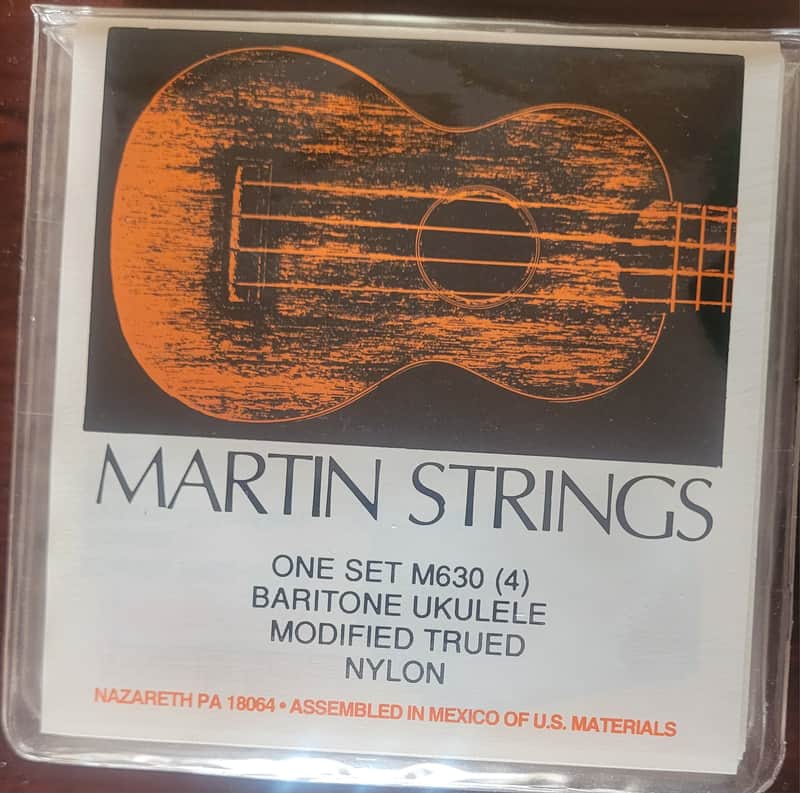 6 Sets Vintage NEW! Martin M630 Baritone Ukulele Strings-NOS – image 1