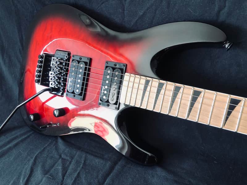 Jackson JS32 DKA-M Dinky Transparent Redburst image 1