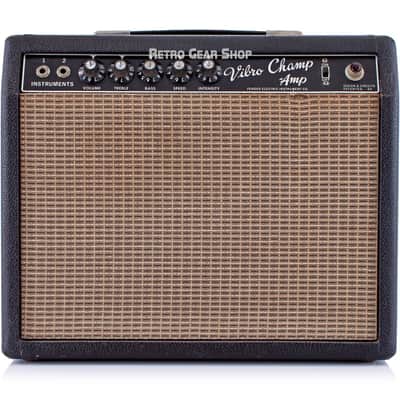 Fender Vibro Champ Tube Combo Guitar Amp No Logo Vintage Rare 8" Vibrochamp image 2