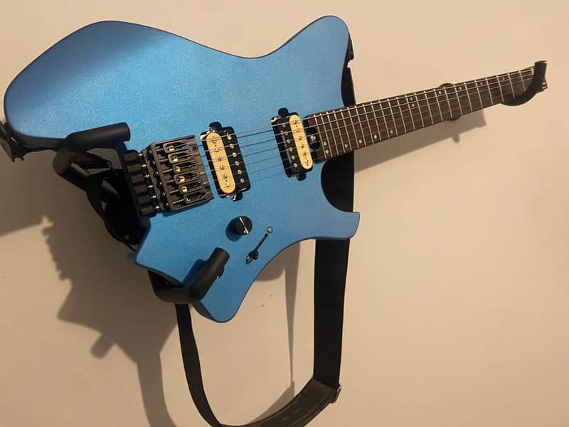 EART GW2-SE Headless Guitar-Blue Satin image 1