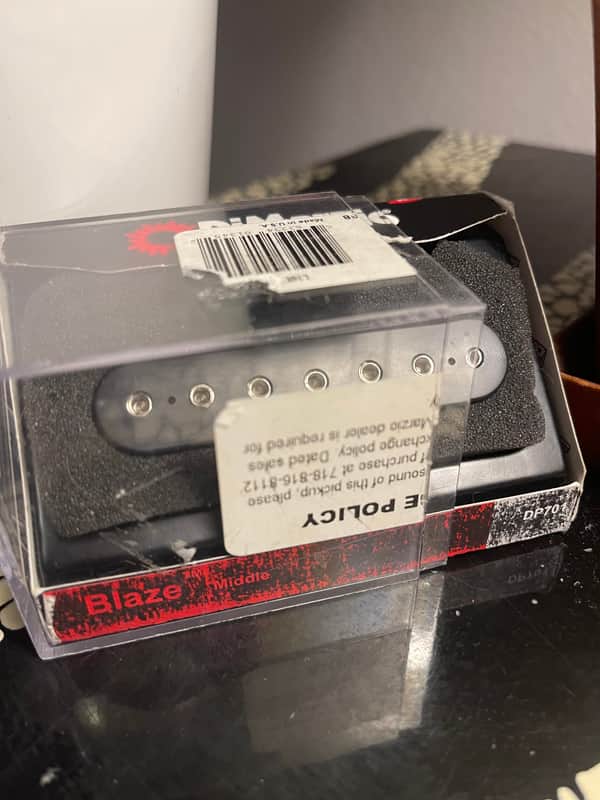 DiMarzio DP701BK Blaze 7-String Middle Single Coil Pickup 2010s - Black image 1