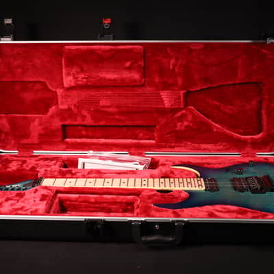 MINT Ibanez RG652AHMNGB RG Prestige 6str Electric Guitar w/Case - Nebula Green Burst 327 image 11