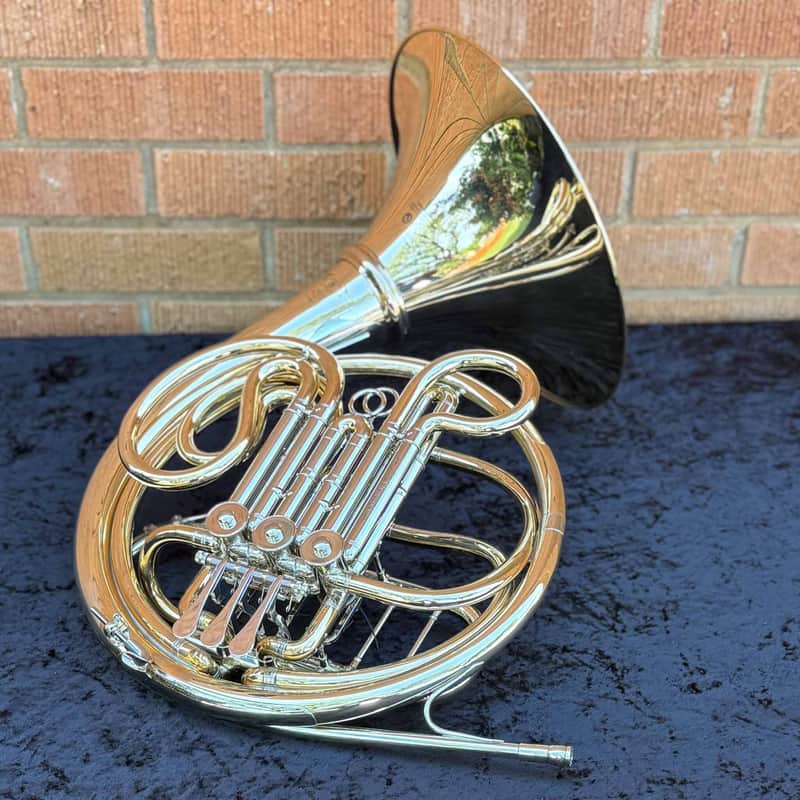 Dürk LD Clevenger with Hand-Hammered Bell - F/Bb Double French Horn - Gold Brass - Detachable Bell - Unlacquered Finish image 1