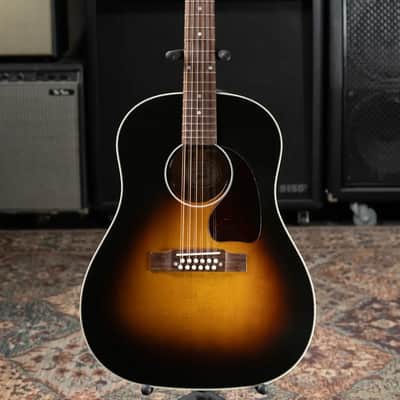 Gibson J-45 Standard 12-String Acoustic/Electric Guitar - Vintage Sunburst with Hardshell Case image 4