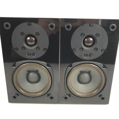 Vintage NHT Super Zero A450 Bookshelf Speakers Piano Black image 2