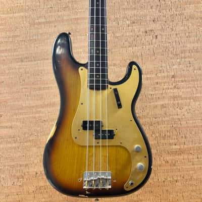 Fender Precision Bass Gold Guard 1959 - Sunburst Ash Body Lightweight image 5