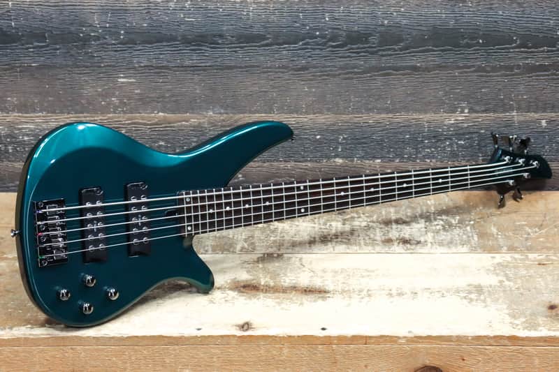 Yamaha RBX375 Double Coil Pickups Dark Oriental Green 5-String