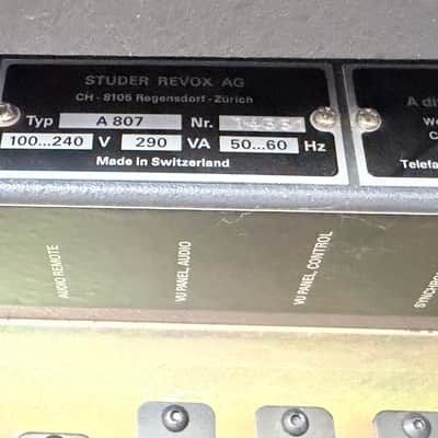 Studer A807MKII image 9