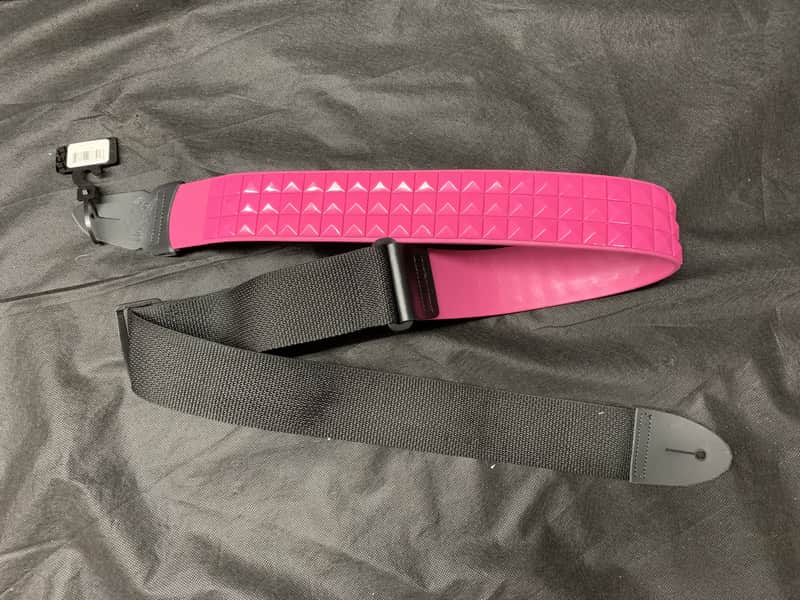 LM Guitar Strap 2" Stud Pink Pyramid PS-201PST image 1