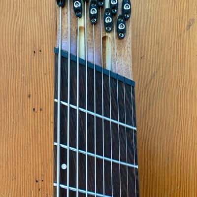 2023 Agile Perihelion Pro 10 String Guitar 102528 Mod Gloss Solid Spalted Flame Natural with Douglas EGC-400 HD Black Burgundy Headless Guitar Case image 11