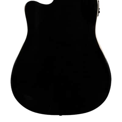Jasmine JD39CE-BLK Dreadnought Acoustic Electric Guitar - Black Finish (JD39CE-BLK-U) image 4