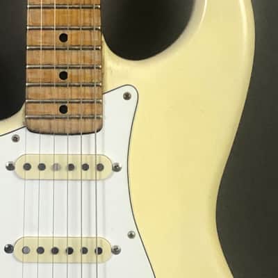 LEFTY! Vintage 1987 Fender ‘67 Strat Olympic White Blonde Custom Aged Nitro USA Swamp Ash Solid Body CTS Pots Blender Relic 6.9 Lb HSC image 3