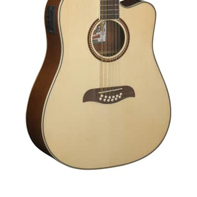 Oscar Schmidt OD312CE Dreadnought Cutaway Style Mahogany Neck 12-Strings Acoustic-Electric Guitar image 7