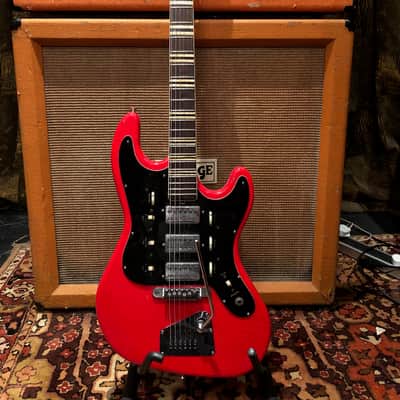 Vintage 1964 Hofner Galaxie 176 Solid Red Electric Guitar image 2