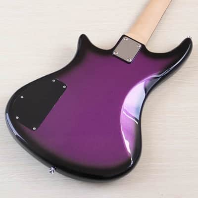 Custom Metallic Purple 4 String Electric Bass, Poplar Wood Body, Maple Neck image 5