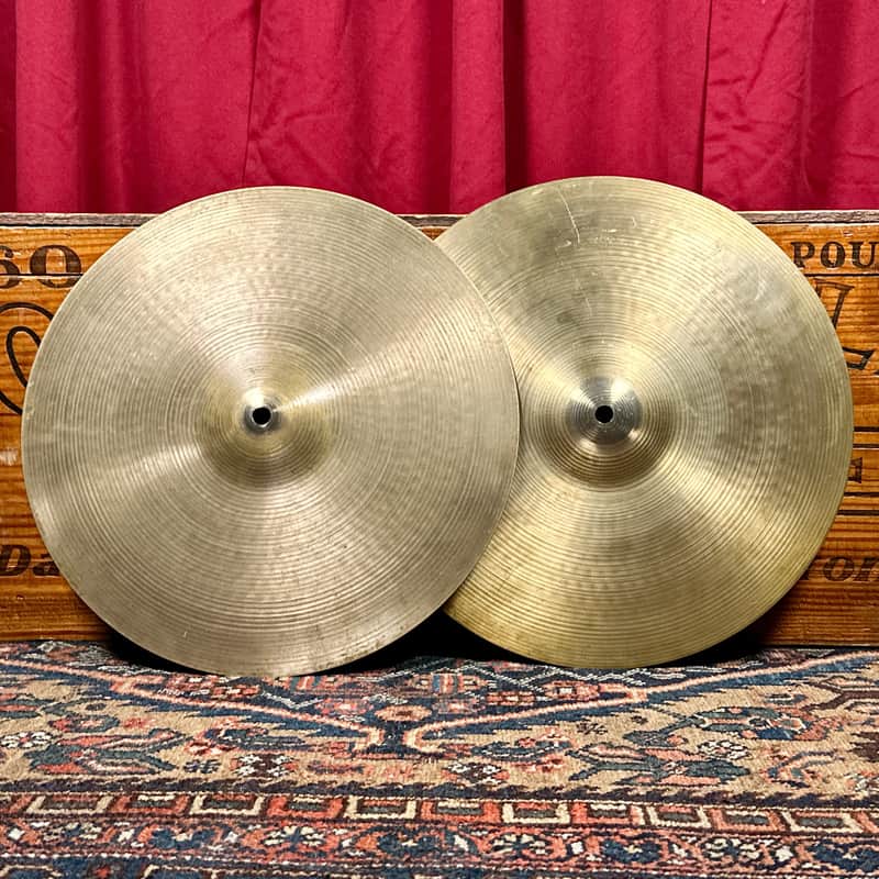 14" Zildjian A 1970s New Beat Hi-Hat Cymbal Pair 858g/1378g *Video* Bild 1