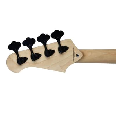 Lakland Skyline 44-OS Offset 4-String Bass w/ Bartolini Pickups - Trans Black image 11