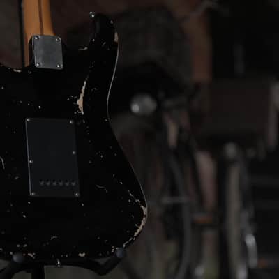 Del-Tone 50s S-Style - Black - Heavy Aging image 10