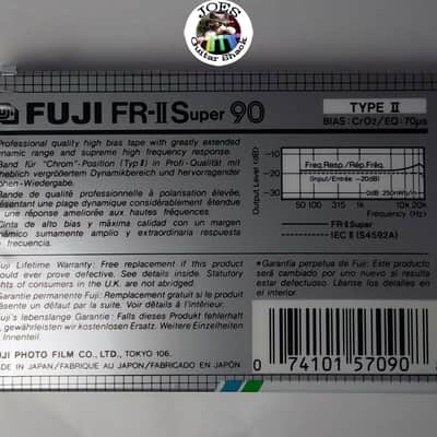 1988 FUJI FR II-S SUPER 90 Mins CR02 High Bias CRO2 Blank Cassette Tape New Sealed NOS Made in Japan Will Combine Shipping! image 3