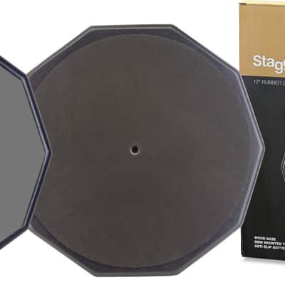 Stagg Rubber Practice Pad - 12" Grey image 3