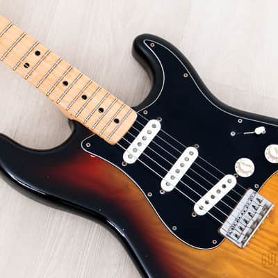 1976 Fender Stratocaster Hardtail Vintage Electric Guitar Sunburst w/ Case image 7