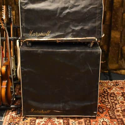 Vintage 1971 Marshall JMP Super Bass Stack Straight Slant Cab w/ Original Covers image 2
