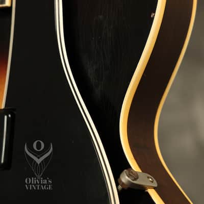 1956 Gibson ES-225 T Sunburst with original Brown hardshell case image 7