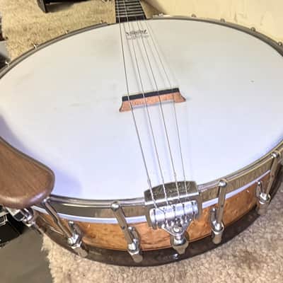 1920'S May Bell / Slingerland 19 Fret Tenor Banjo "RESTOMOD" W/ Orig Hard Case image 15