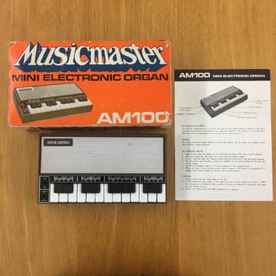 Musicmaster AM100 Vintage Mini Organ Stylophone Synth Reto Synthesizer Keyboard image 1
