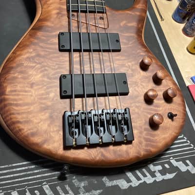 2021 MTD USA Custom Shop 535-24 5 String Electric Bass Flamed Redwood Brand New Authorized Dealer ! image 13